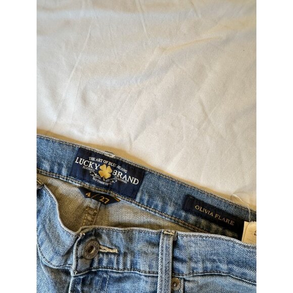 Lucky Brand Olivia Flare Womens Blue Jeans Stretch Boho Hippie 27x33 - Picture 3 of 8